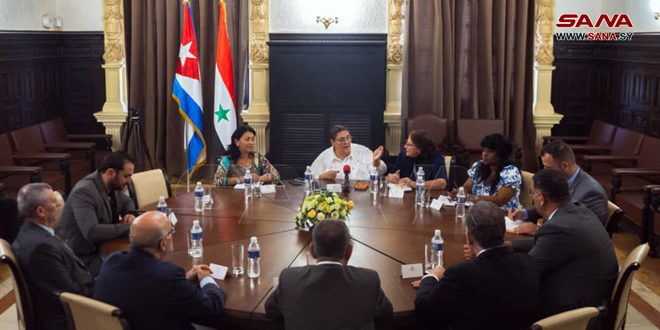 سورية وكوبا تبحثان تعزيز العلاقات الثنائية في المجال البرلماني